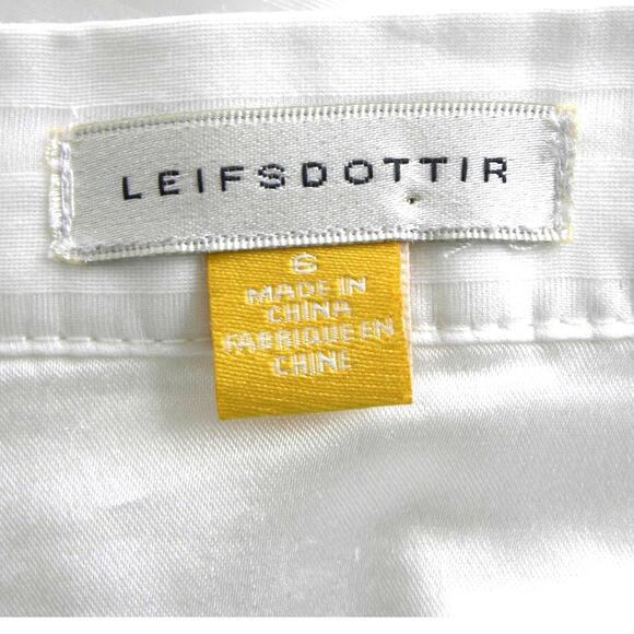 Anthropologie Leifsdottir Shadow Stripe Midi Skirt in Whte Size 6 - Picture 6 of 11